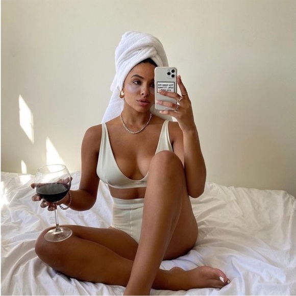 Skims Other - Skims Cotton Rib Plunge Bralette